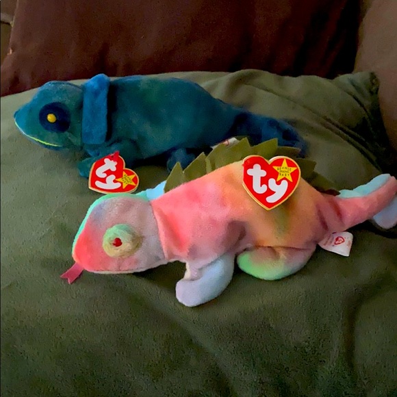 Ty Beanie Baby - 2 Lizards - Picture 1 of 1